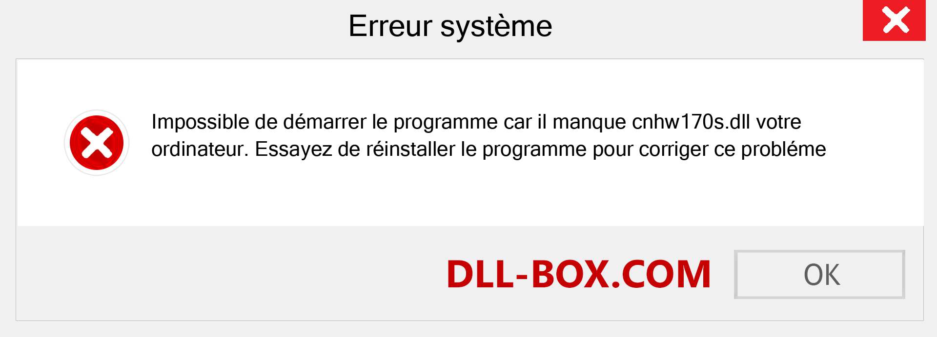 Le fichier cnhw170s.dll est manquant ?. Télécharger pour Windows 7, 8, 10 - Correction de l'erreur manquante cnhw170s dll sur Windows, photos, images