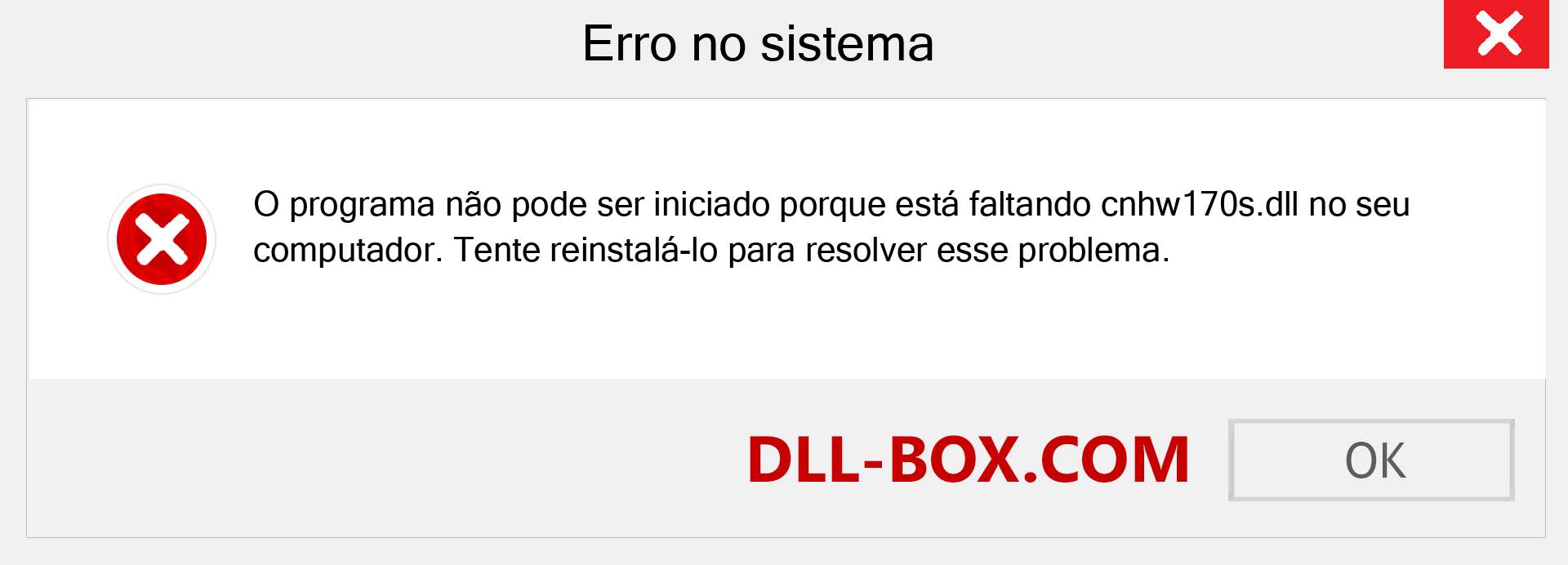 Arquivo cnhw170s.dll ausente ?. Download para Windows 7, 8, 10 - Correção de erro ausente cnhw170s dll no Windows, fotos, imagens